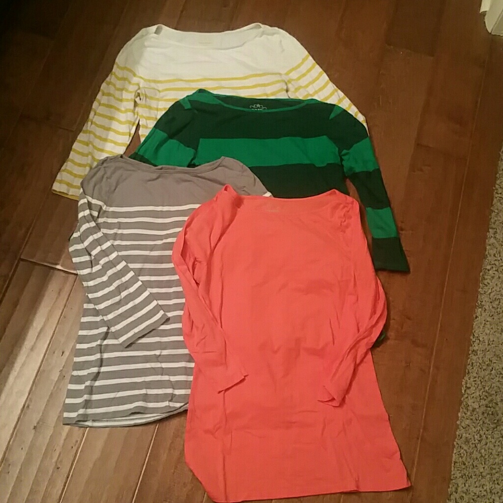 Lot of 4, Old Navy boat neck 3/4 sleeve shirts